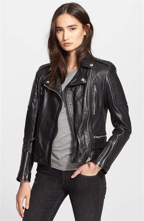 burberry brit leather moto jacket